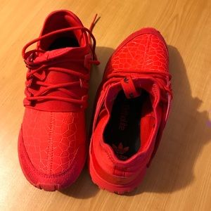 Red adidas tubular